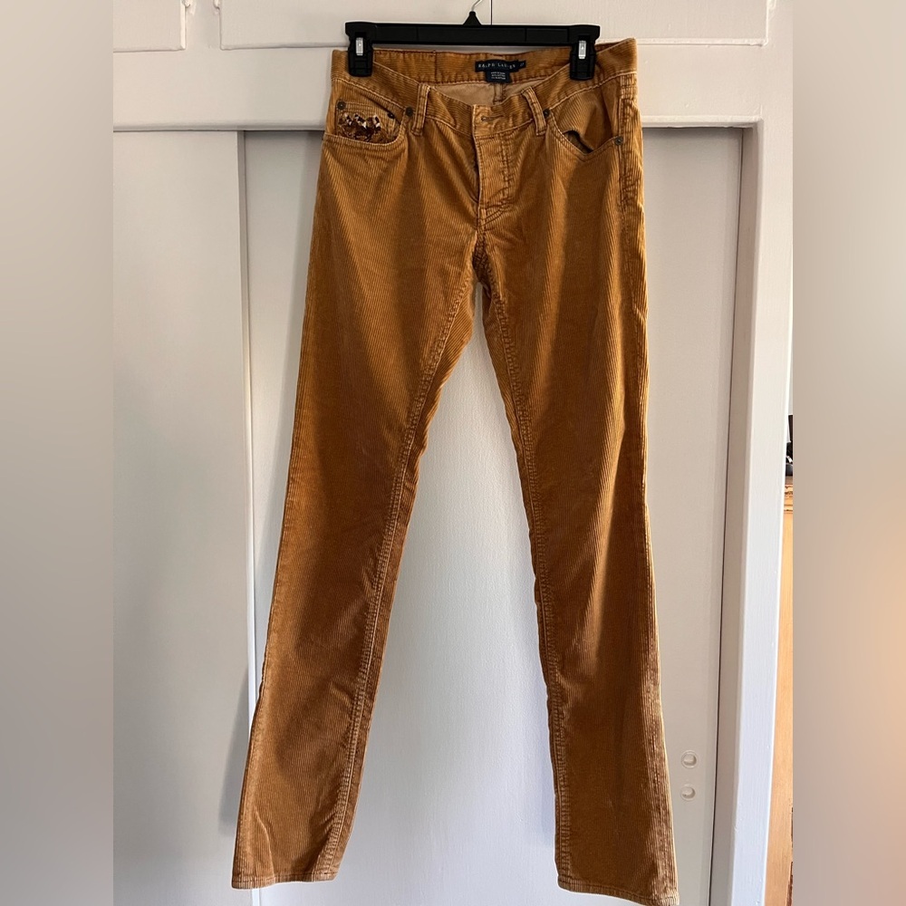 Ralph Lauren Blue Label Tan Straight Leg corduroy